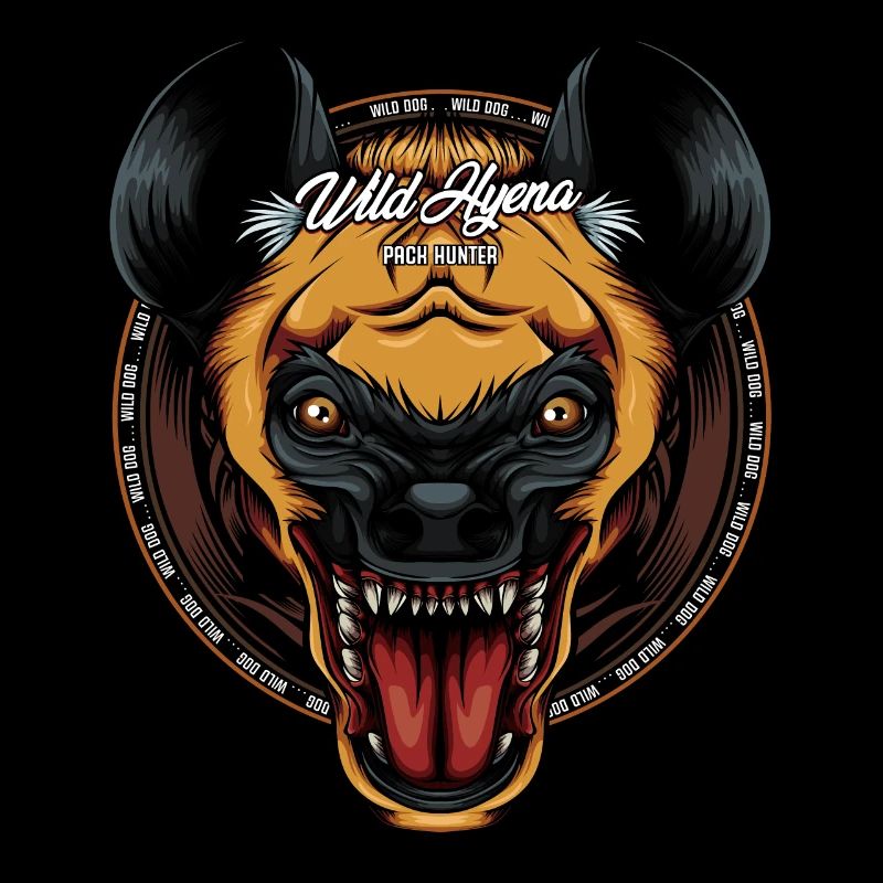 Cool Hyänenkopf Tüpfelhyäne Tierwelt Geschenkidee