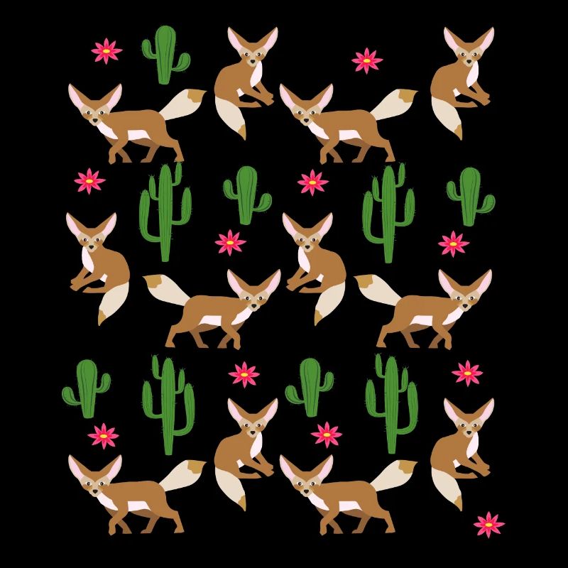 Fox Wolf Fennec Fox Cactus Cadeau Mignon