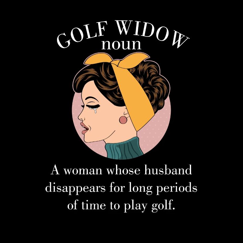 Frau Ehemann Golfer lustiges Geschenk Golf Witwe Nomen