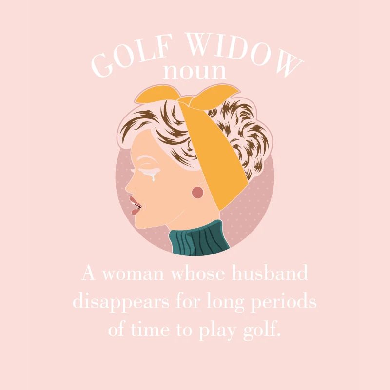 Frau Ehemann Golfer lustiges Geschenk Golf Witwe Nomen
