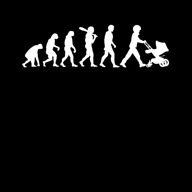 Evolution des Afro Vater mit Baby Witzig Eltern