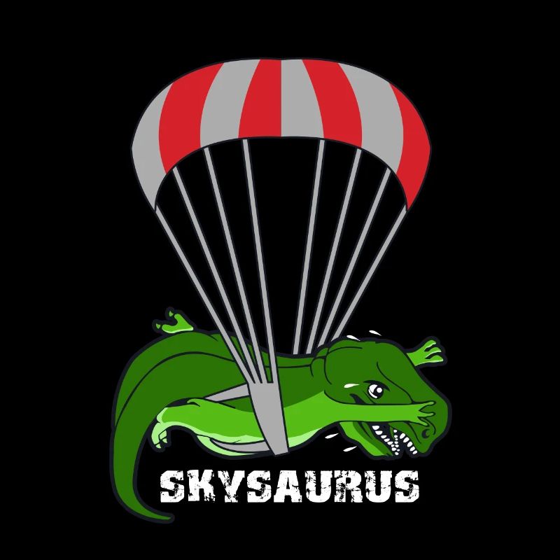 Skydiver Dinosaur T-rex Funny