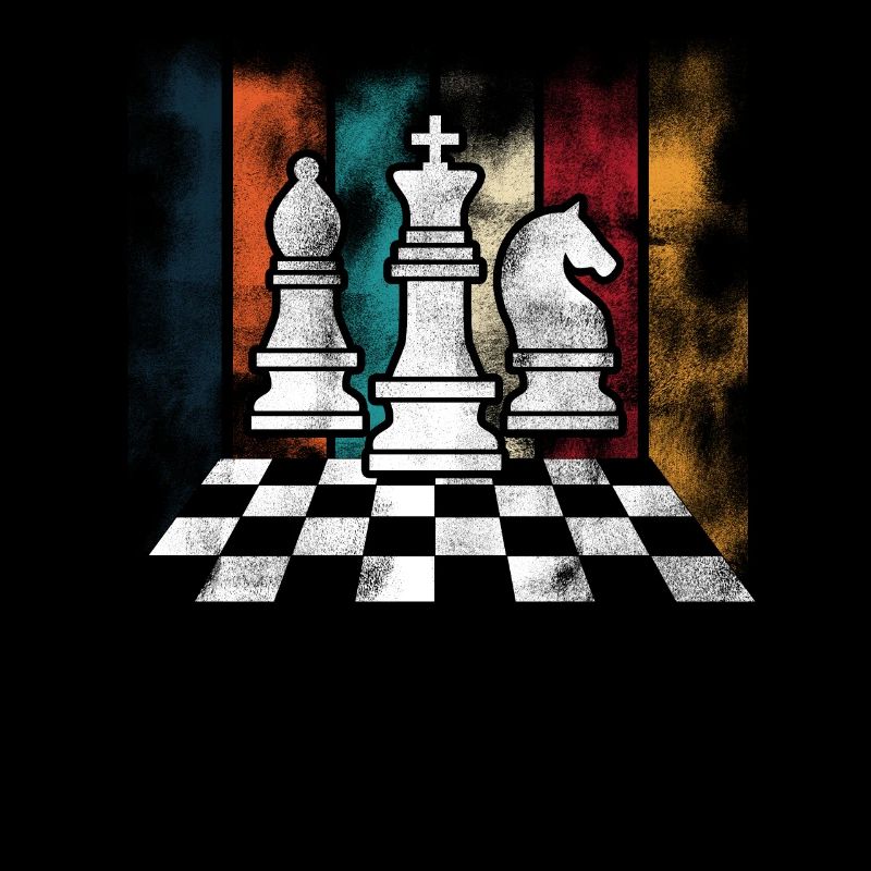 Échiquier d'échecs rétro