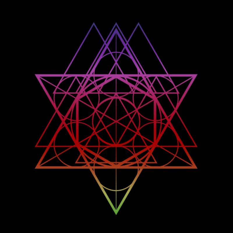 Techno Ring Pentagram Musique EDM colorée
