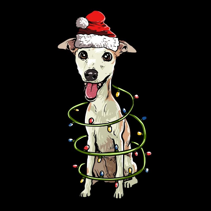 Whippet lévriers cadeau de Noël chiens