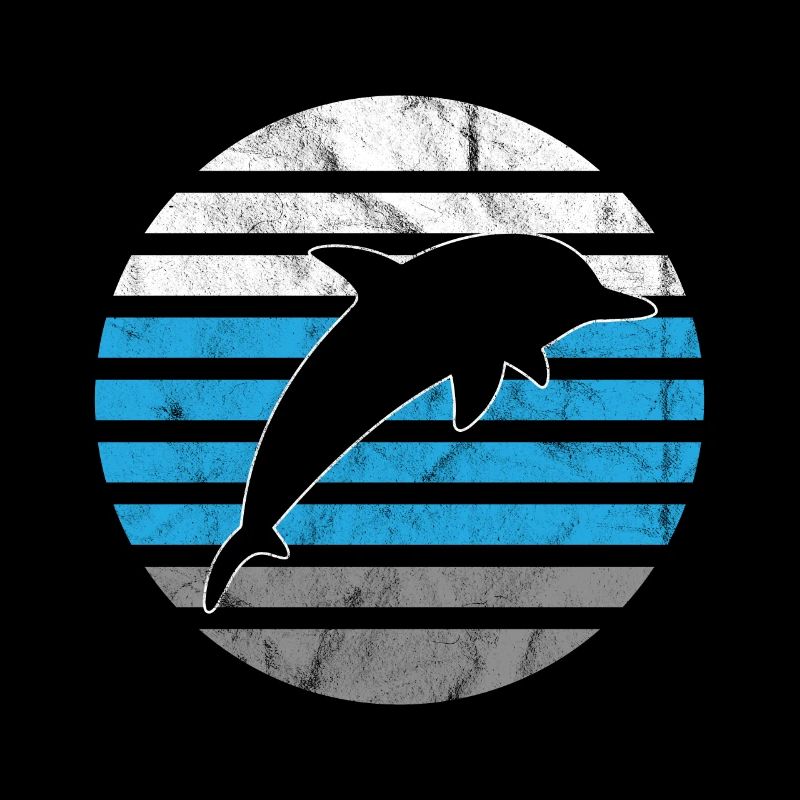 Retro Dolphin Ocean