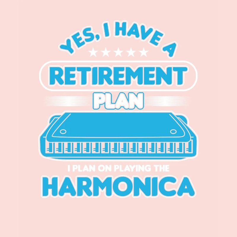 Retirement Plan Harmonica Instrument Blues Gift