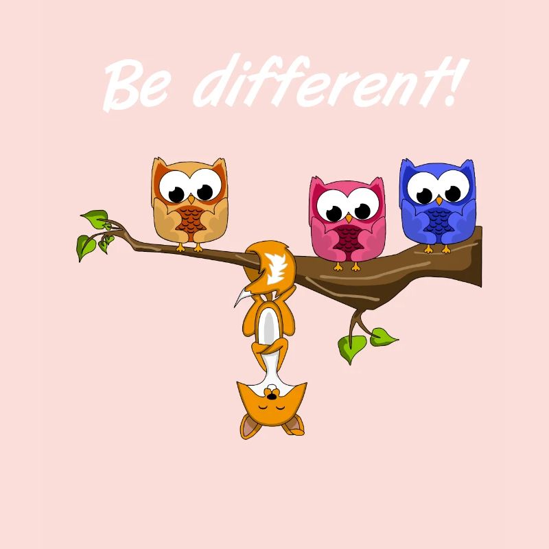 Être différent! - Sweet Fun Saying - Devise du renard