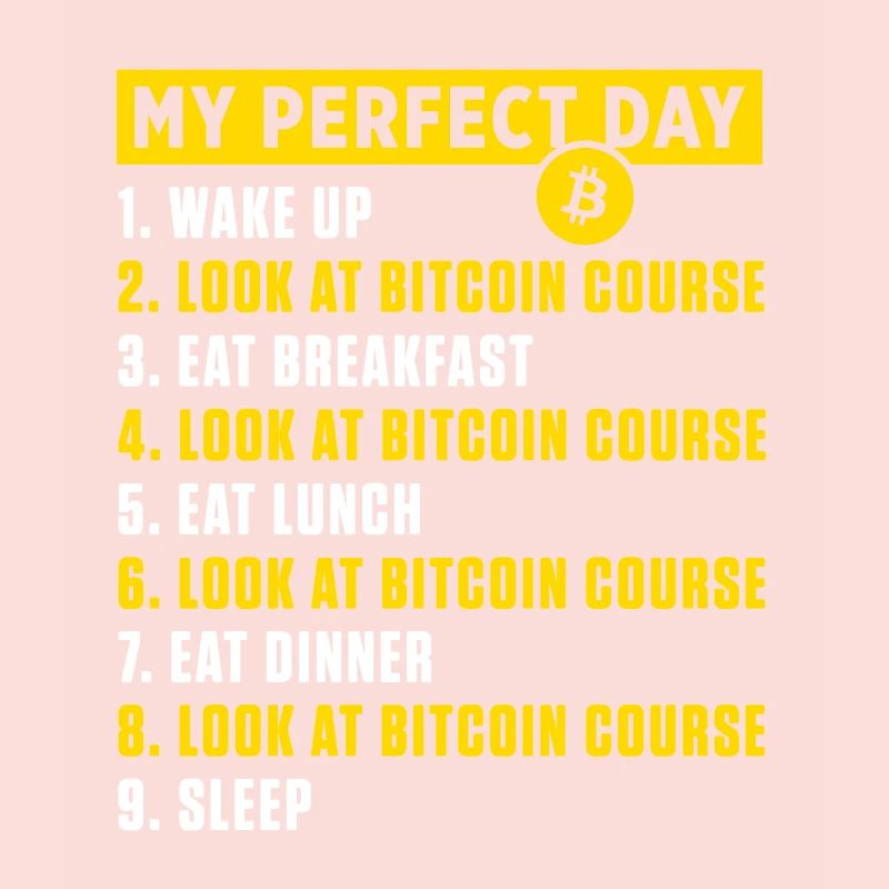 Perfekter Tag Bitcoin Kurs BTC Kryptowährung Geschenk