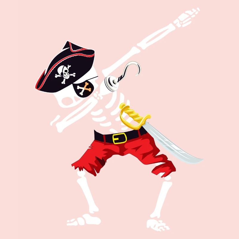 Skeleton Pirate Gift Dabbing Funny Halloween