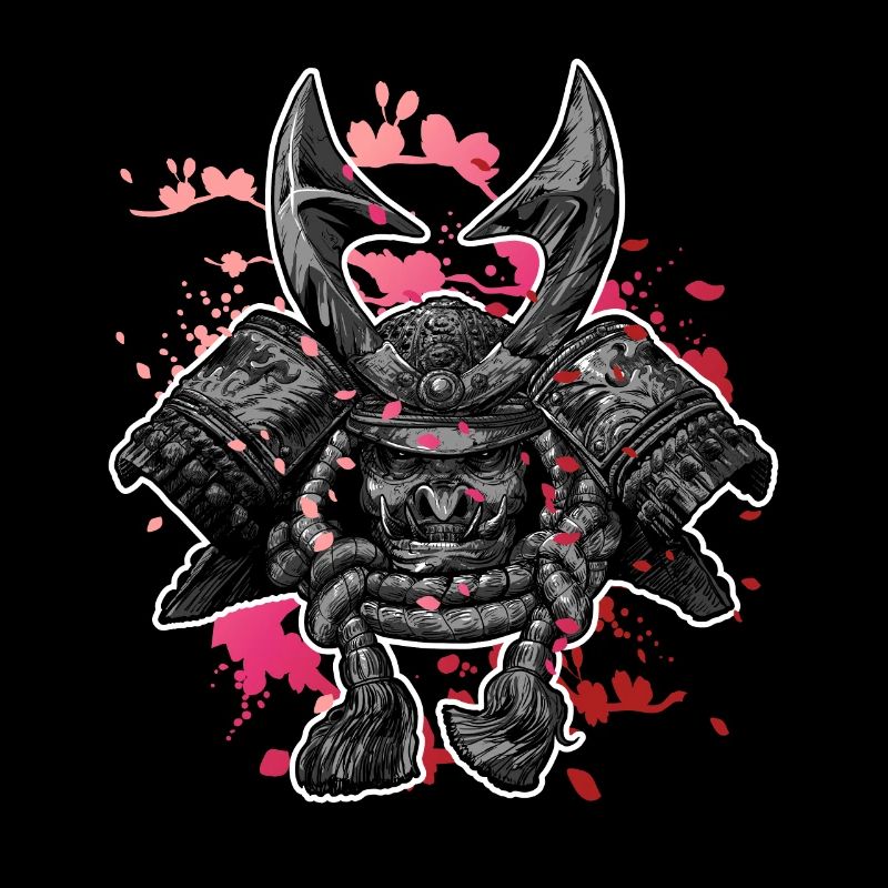 Oni Knight Japanische Samurai Krieger Kirschblüten