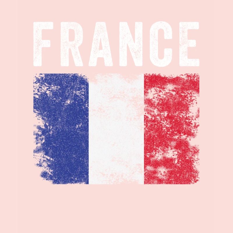 France Flag Distressed - Drapeau Français