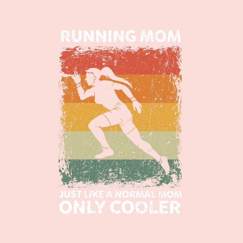Maman de course vintage comme une maman normale seulement plus cool