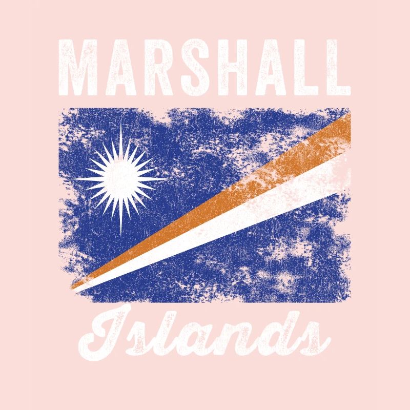 Marshall Islands Flag Distressed