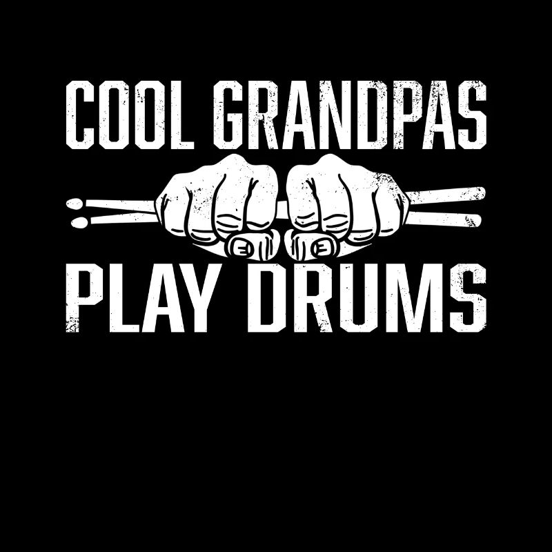 Cool Grandpas Play Drums Funny Gift For Drummer