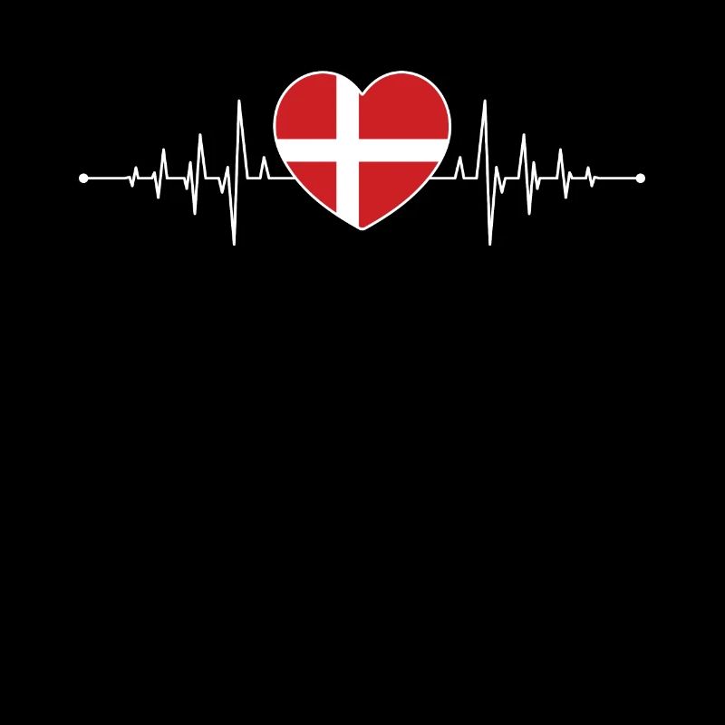 Danemark Heartbeat Drapeau danois Danois Danemark