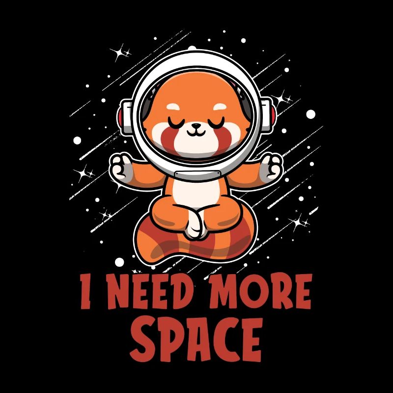 Roter Panda Astronaut I Need More Space