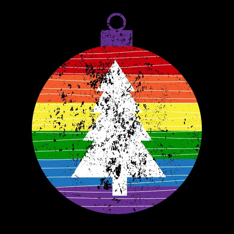 Regenbogen Weihnachtskugel Queer Gay Pride