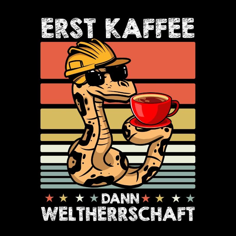 Boa Constrictor Schlange Sonnenbrille Kaffee