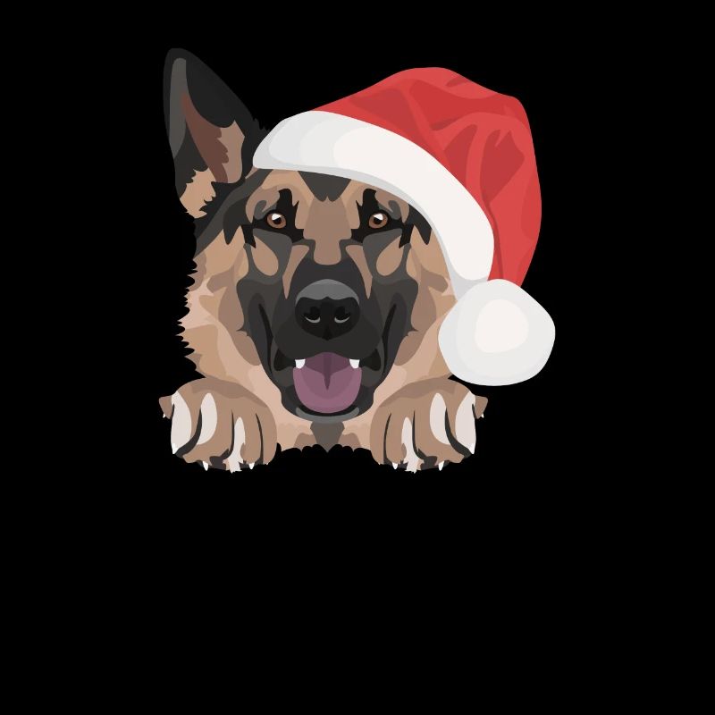 German Shepherd Merry Christmas