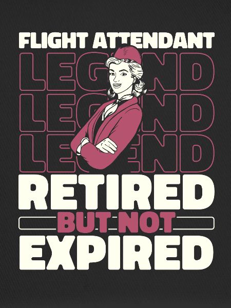 Retired flight attendant stewardess