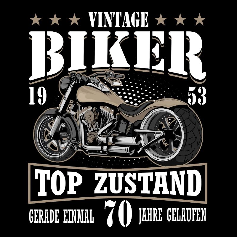 70 Geburtstag Mann Motorrad