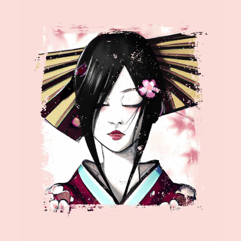 Geisha, traditionelle digitale Kunst, Japan