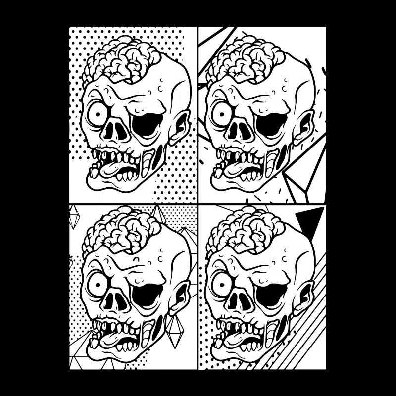 Zombie Halloween Skull