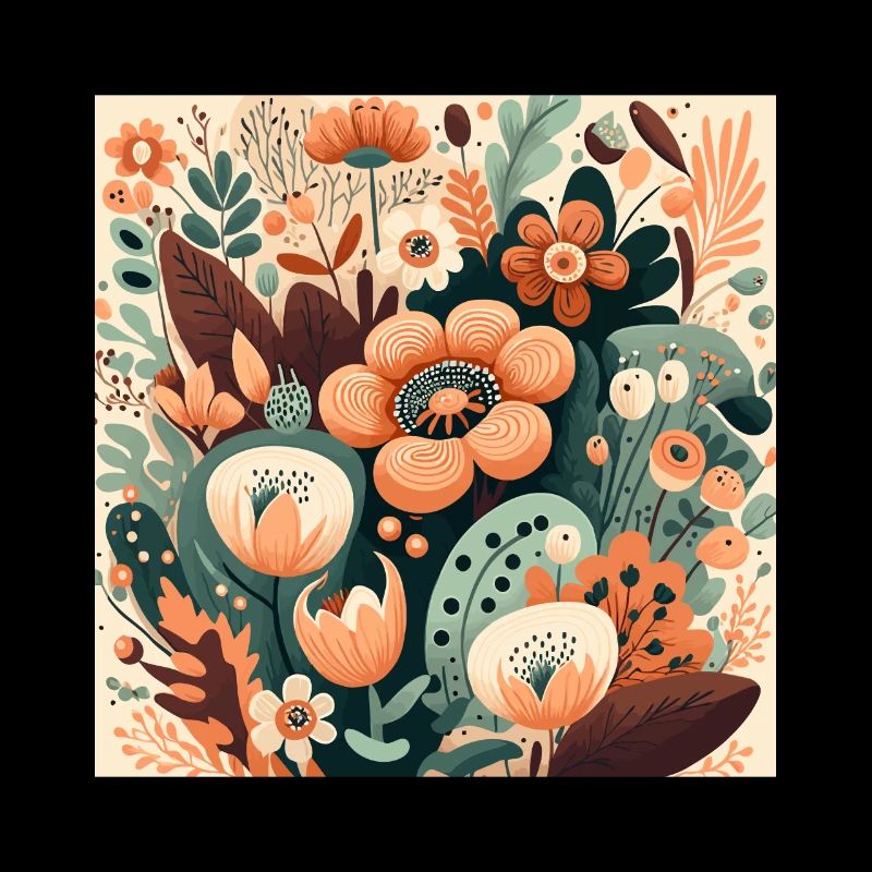 Botanicals Herbstliches Blumenmuster