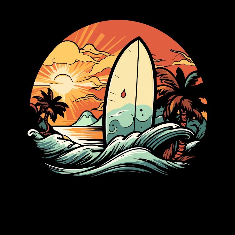 Surfer Surfen Cool Retro Surfer Vintage Surf