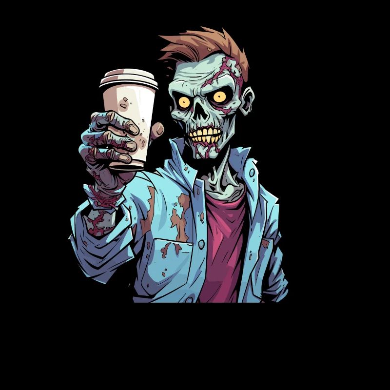 Coffee Cafe Halloween Zombie