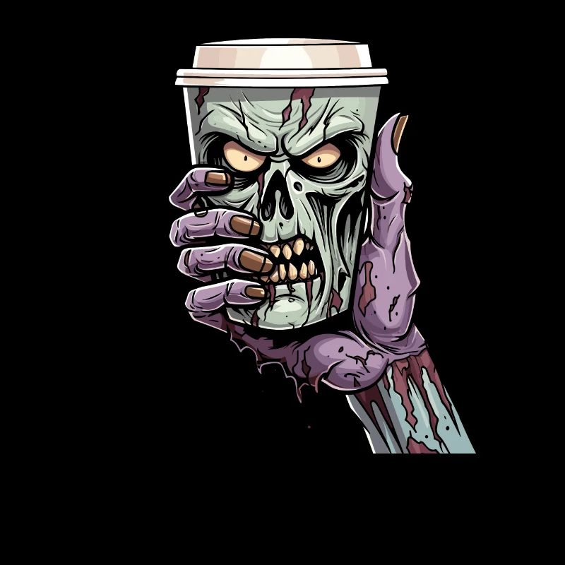 Kaffee Cafe Halloween Zombie Hand