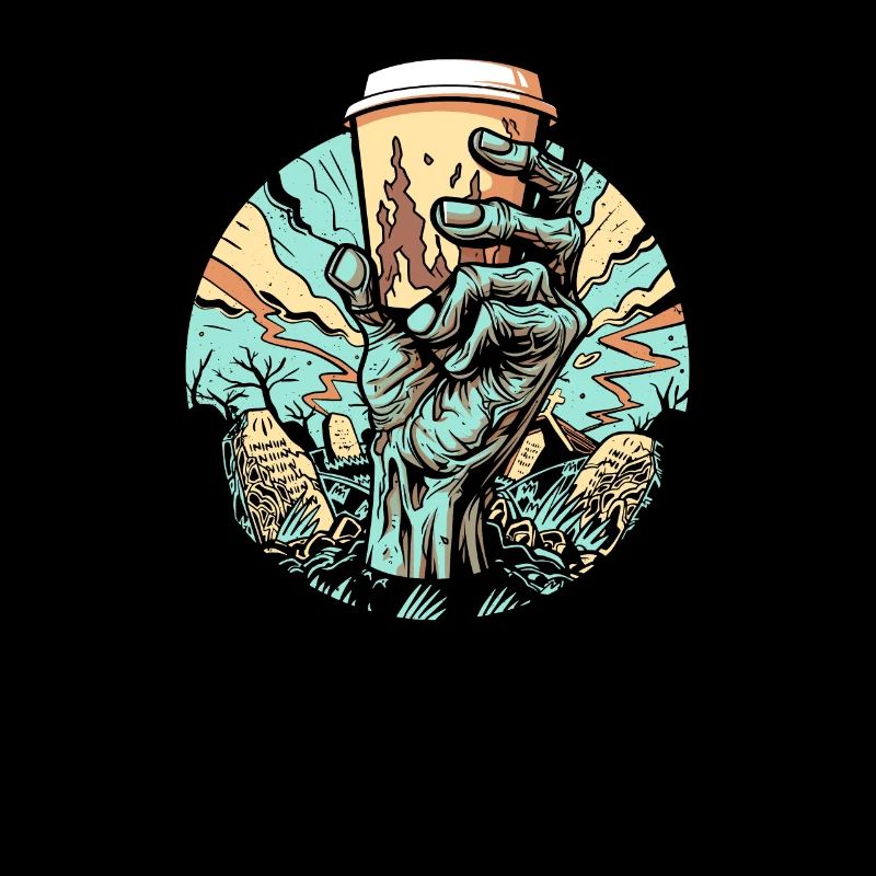 Kaffee Cafe Halloween Zombie Hand