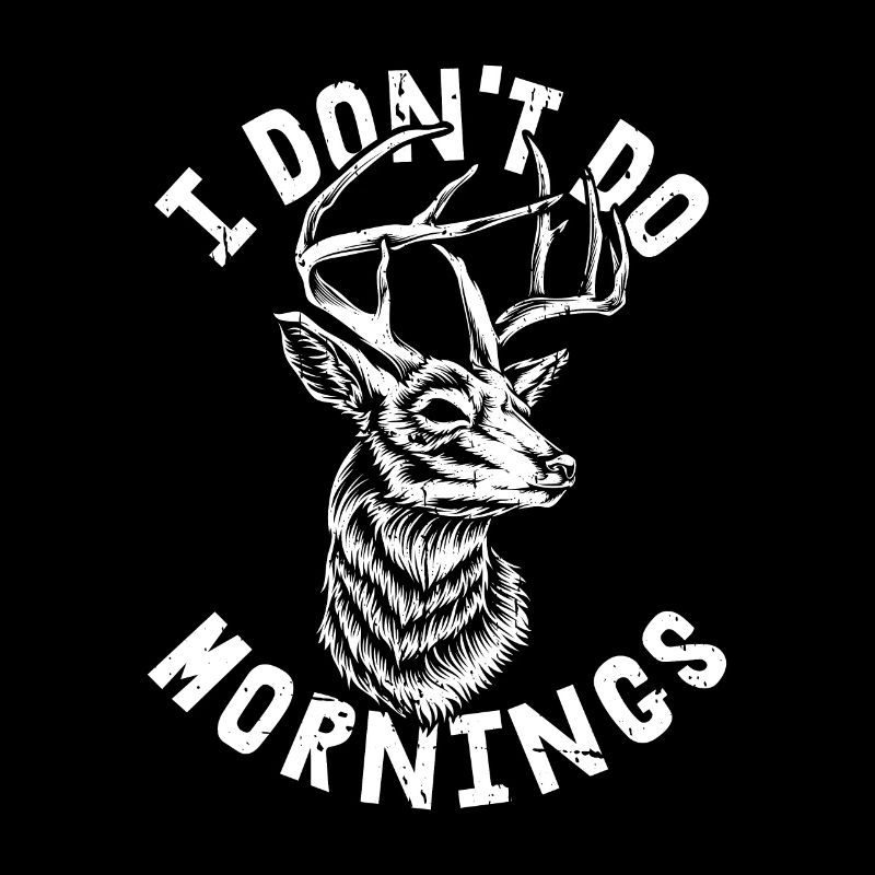 Cerf Drôle Je Ne Fais Pas De Matins