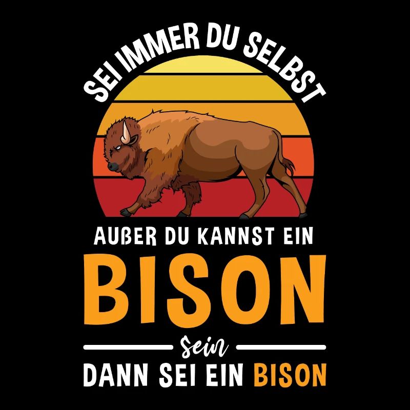 Büffel Rind Retro Bison
