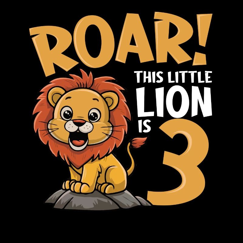 3 Birthday Boy Lion