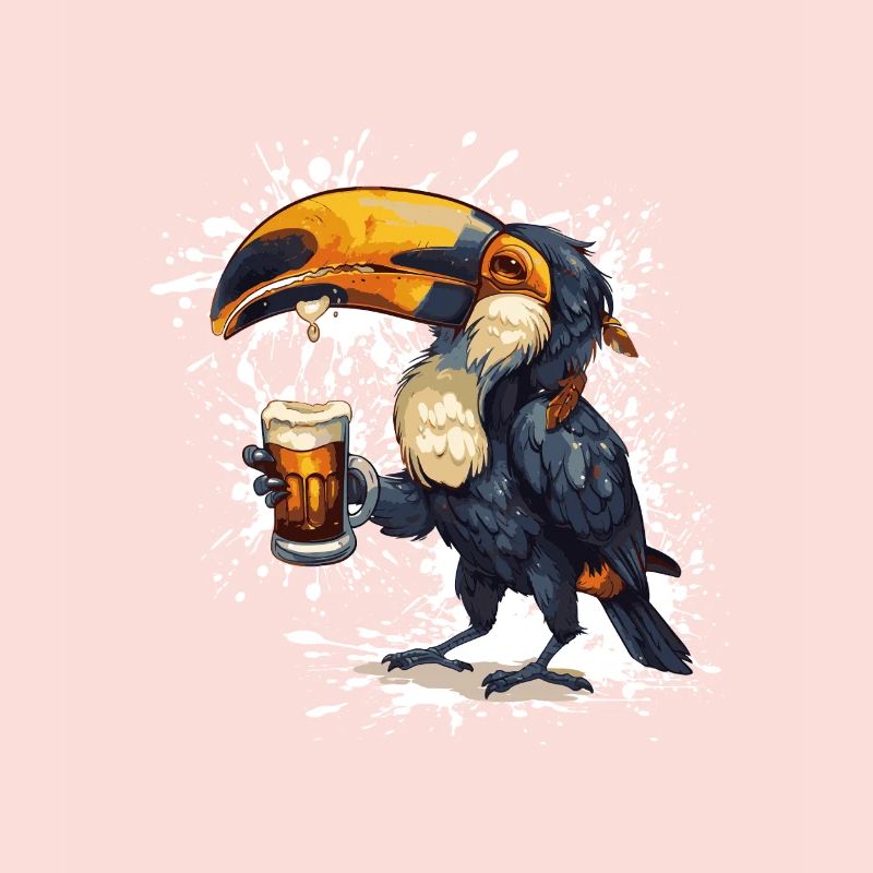 Tukan Vogel Bier Lustig