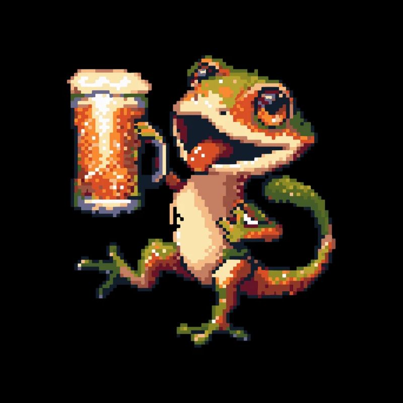 Bière Lizard Pixel