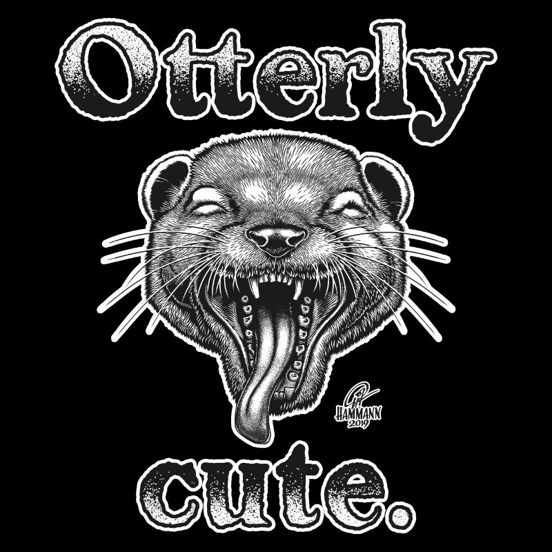 Lettrage à la main "Otterly cute"