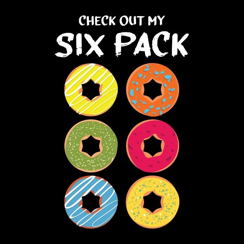 Donut Waschbrettbauch Six Pack lustig Geschenk