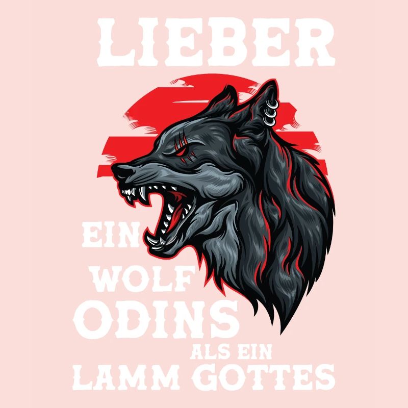 Wikinger Wölfe Odin Walhalla Wolf Geschenk Spruch