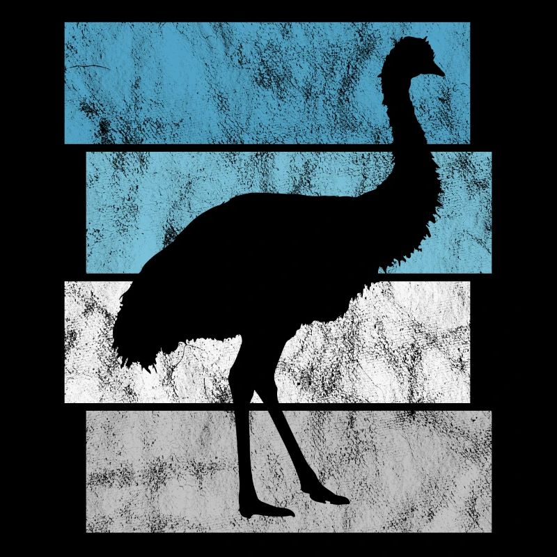 Oiseau de course Dromaius Retro Autruche Emu Australie