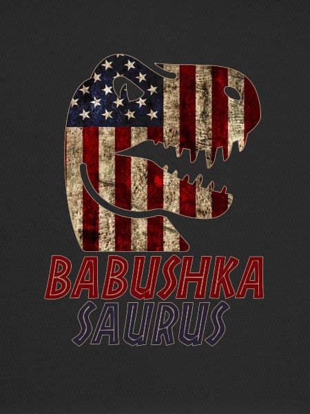 Patriotic Babushka Dinosaur