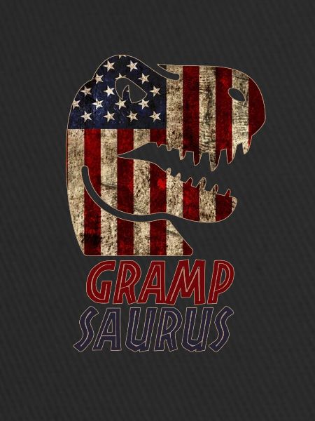 Patriotic Gramp Dinosaur
