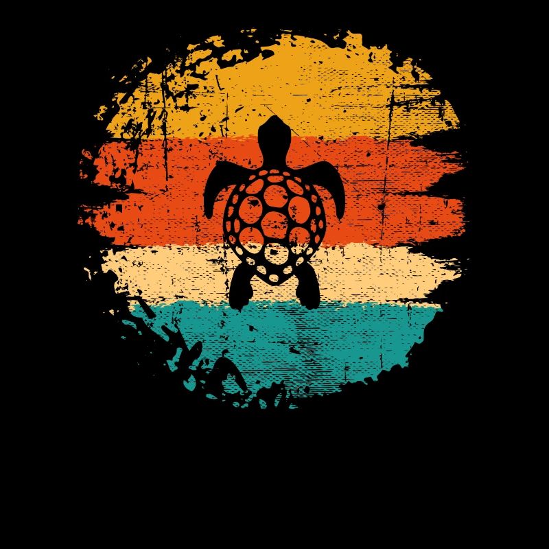 Turtle Retro Animal Sea Reptile Gift idea