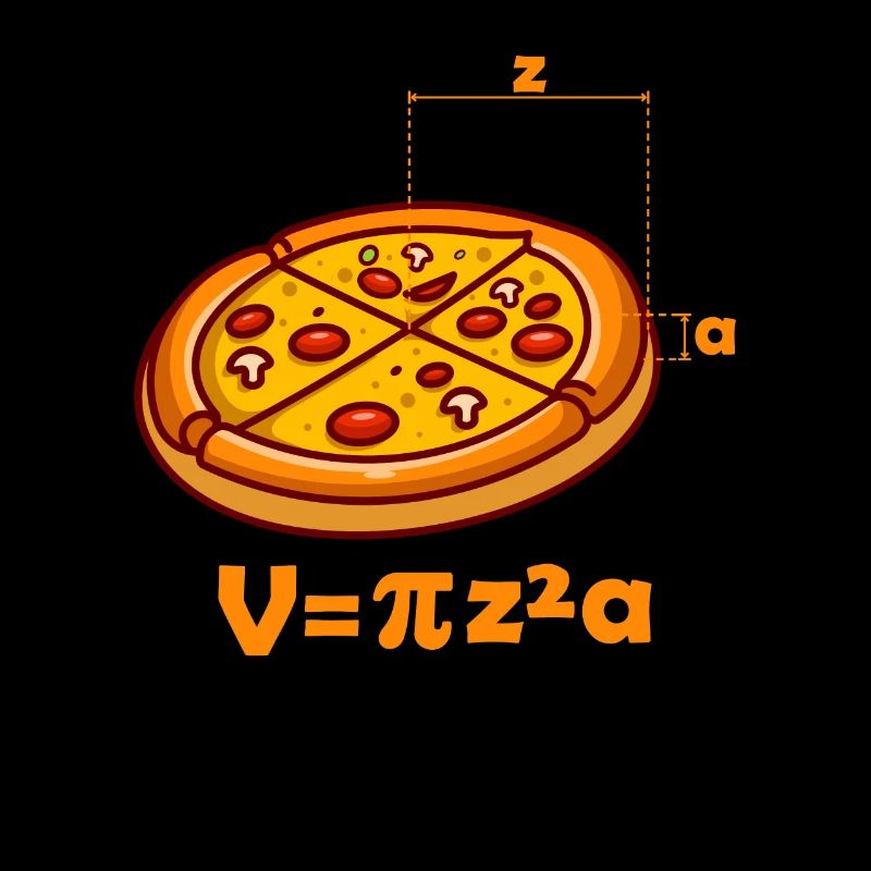 Pizza Volume Nerd Geek Math Equation