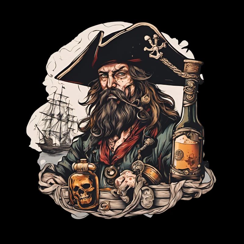Pirate / Ahoy / Anchor / Captain / Skull / Rum