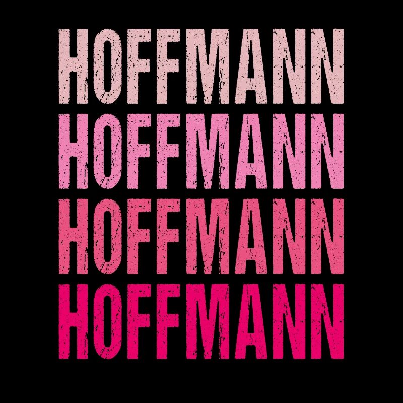 Hoffmann Idée cadeau de nom de famille rose rétro