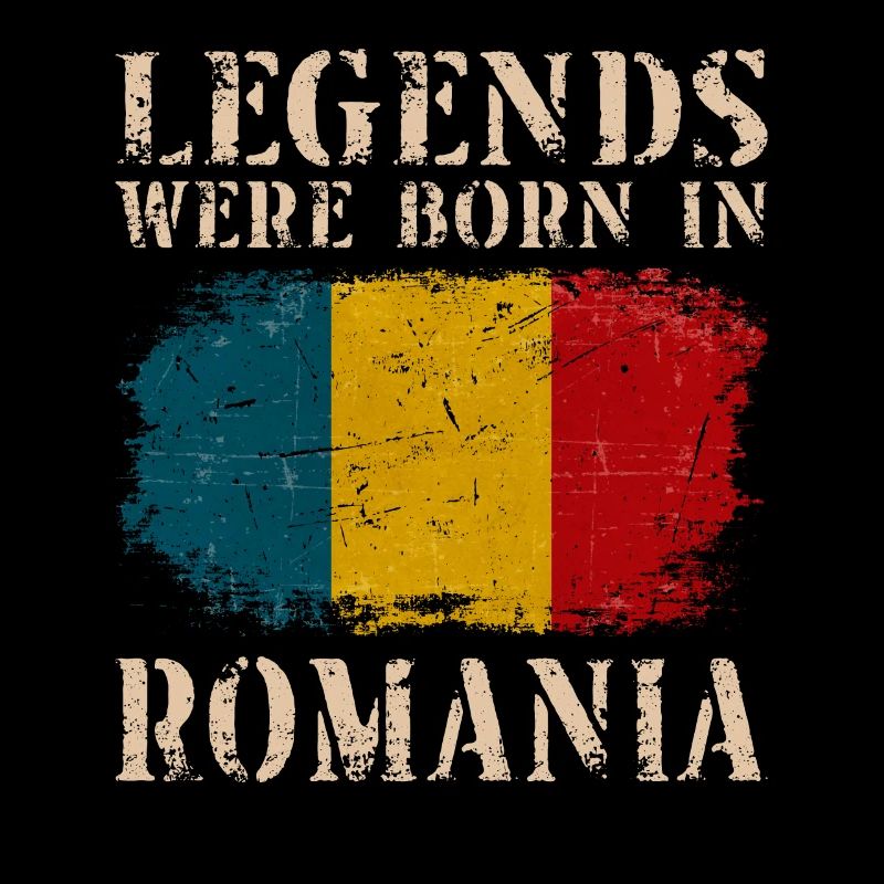 Vintage Design Drapeau Roumain Roumanie