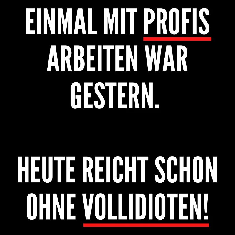 Einmal mit Profis arbeiten war Früher ohne Idioten